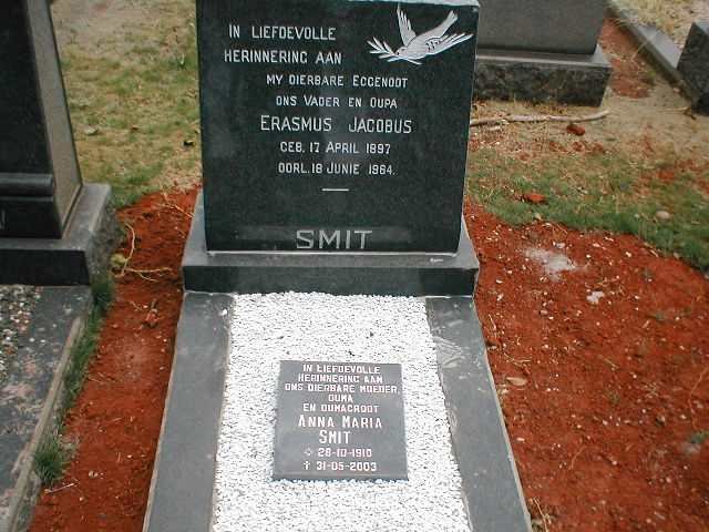 SMIT Erasmus Jacobus 1897-1964 &amp; Anna Maria 1910-2003