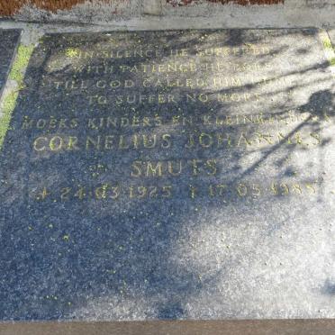 SMUTS Cornelius Johannes 1925-1985