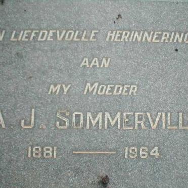 SOMMERVILLE A.J. 1881-1964