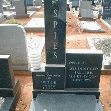 SPIES Hennie 1956-1977