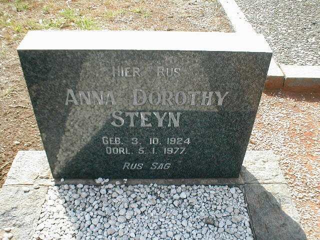 STEYN Anna Dorothy 1924-1977