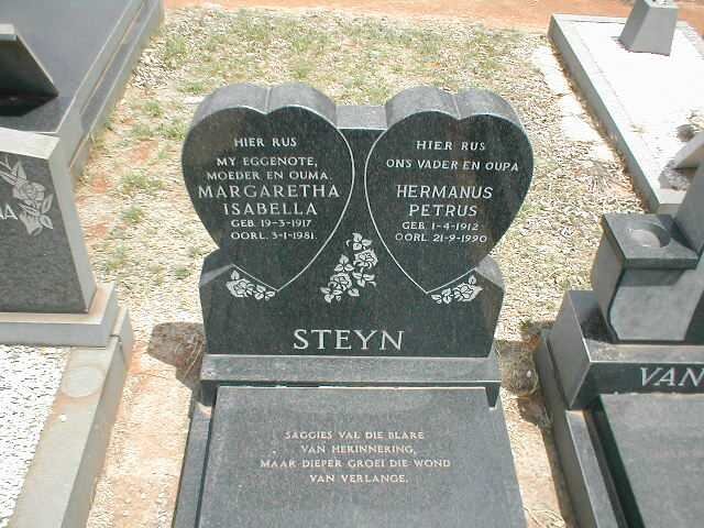 STEYN Hermanus Petrus 1912-1990 &amp; Margaretha Isabella 1917-1981