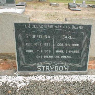 STRYDOM Sarel 1890-1968 &amp; Stoffelina 1895-1978