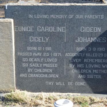 STOOP Gideon Johannes 1910-1948 &amp; Eunice Caroline Cicely 1911-1971