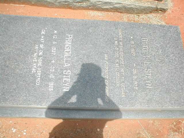 STEYN Otto T.L. 1927-1972 &amp; Prinscilla 1937-1988