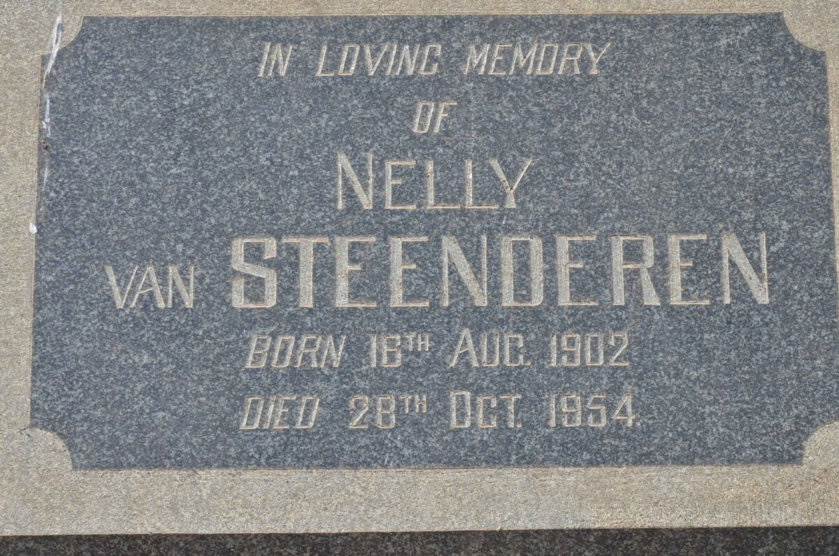 STEENDEREN Nelly, van 1902-1954