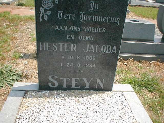 STEYN Hester Jacoba 1908-1984