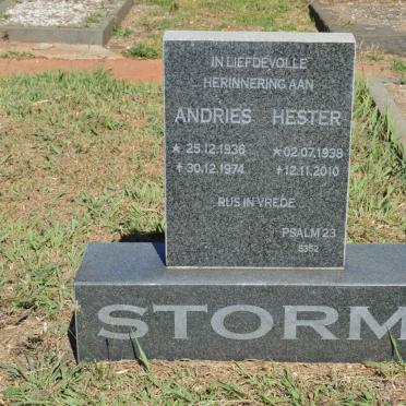 STORM Andries 1936-1974 &amp; Hester 1938-2010