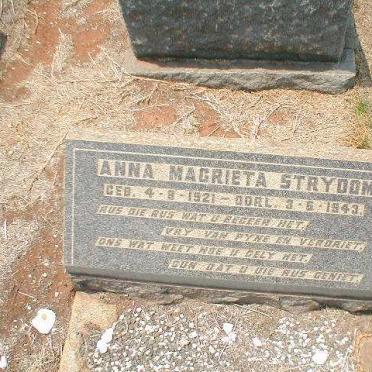 STRYDOM Anna Magrieta 1921-1943