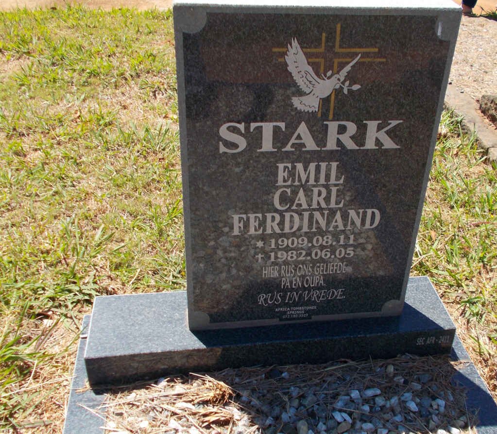 STARK Emil Carl Ferdinand 1909-1982 &amp; Marie M. 1919-1958