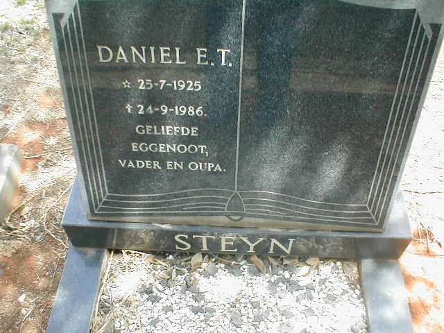 STEYN Daniel E.T. 1925-1986
