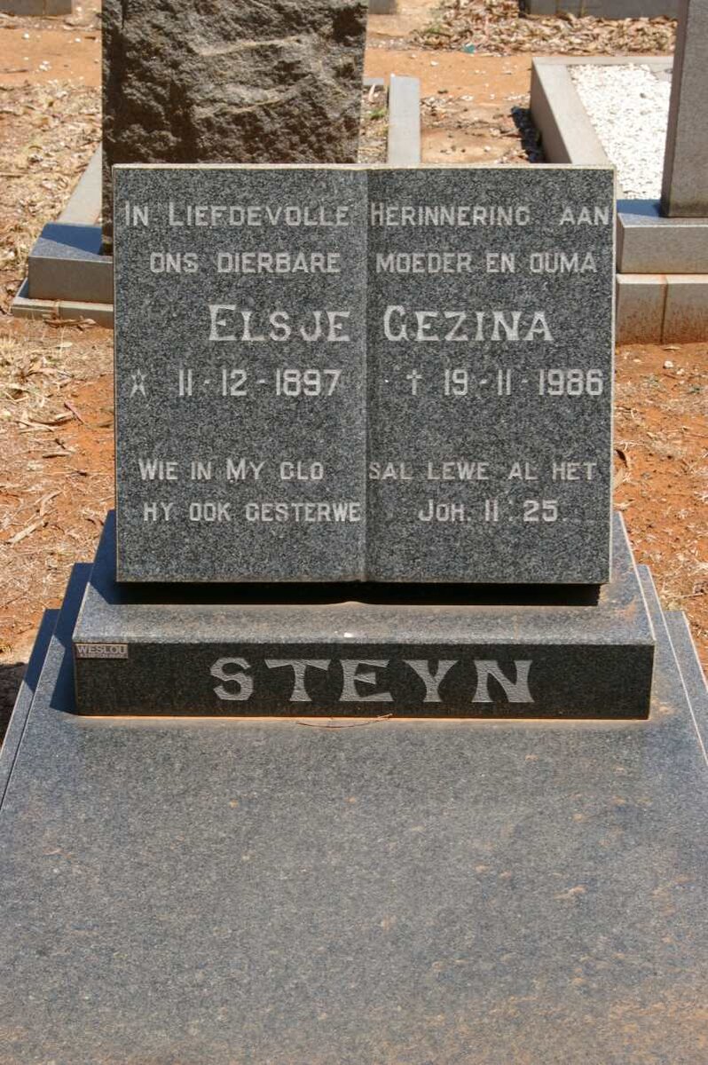 STEYN Elsje Gezina 1897-1986