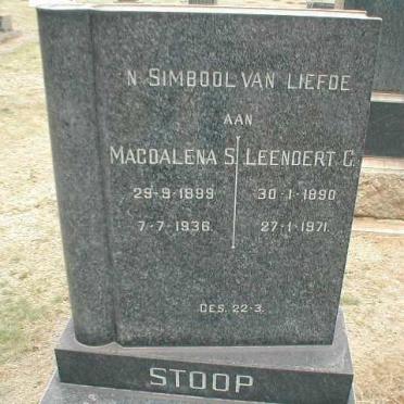STOOP  Leendert C. 1890-1971 &amp; Magdalena S. 1899-1936
