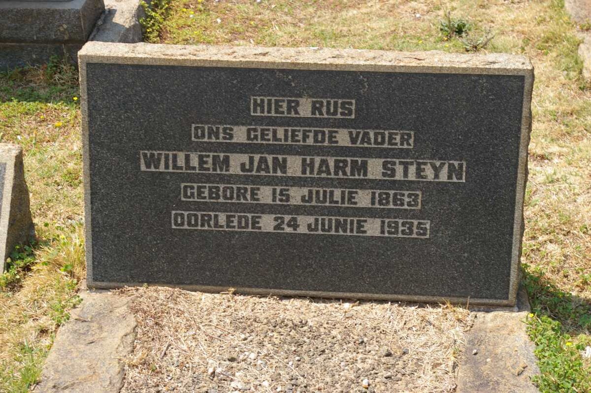 STEYN Willem Jan Harm 1863-1935