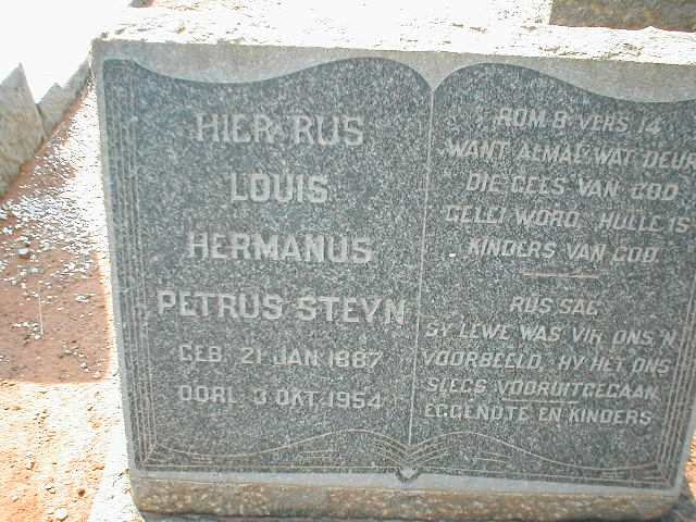 STEYN Louis Hermanus Petrus 1887-1954