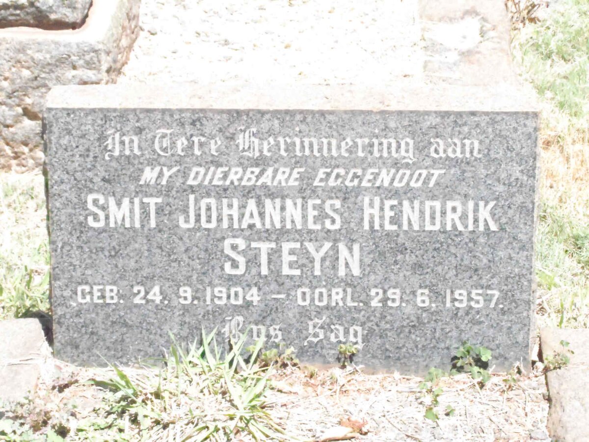 STEYN Smit Johannes Hendrik 1904-1957