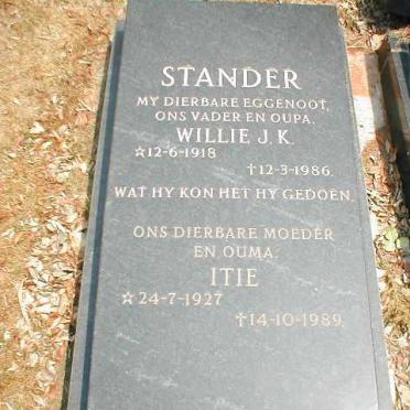 STANDER Willie J.K. 1918-1986 &amp; Itie 1927-1989
