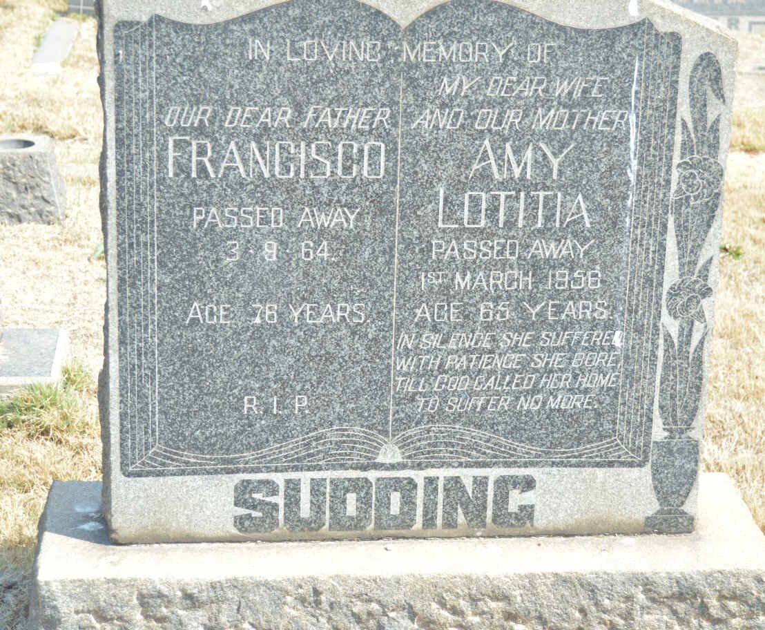SUDDING Francisco -1964 &amp; Amy Lotitia -1958
