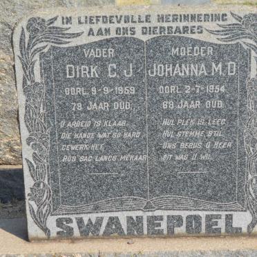 SWANEPOEL Dirk C.J. -1959 &amp; Johanna M.D. -1954