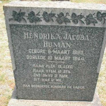 HUMAN Hendrika Jacoba 1883-1944