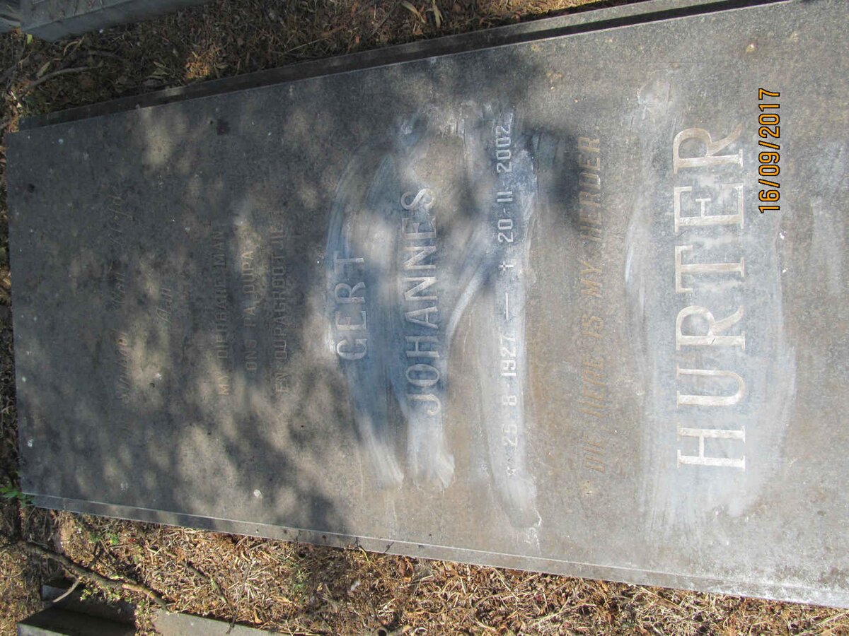 HURTER Gert Johannes 1927-2002