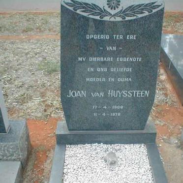 HUYSSTEEN Joan, van 1906-1978