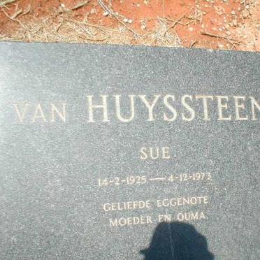 HUYSSTEEN Sue, van 1925-1973