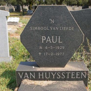 HUYSSTEEN Paul, van 1929-1977