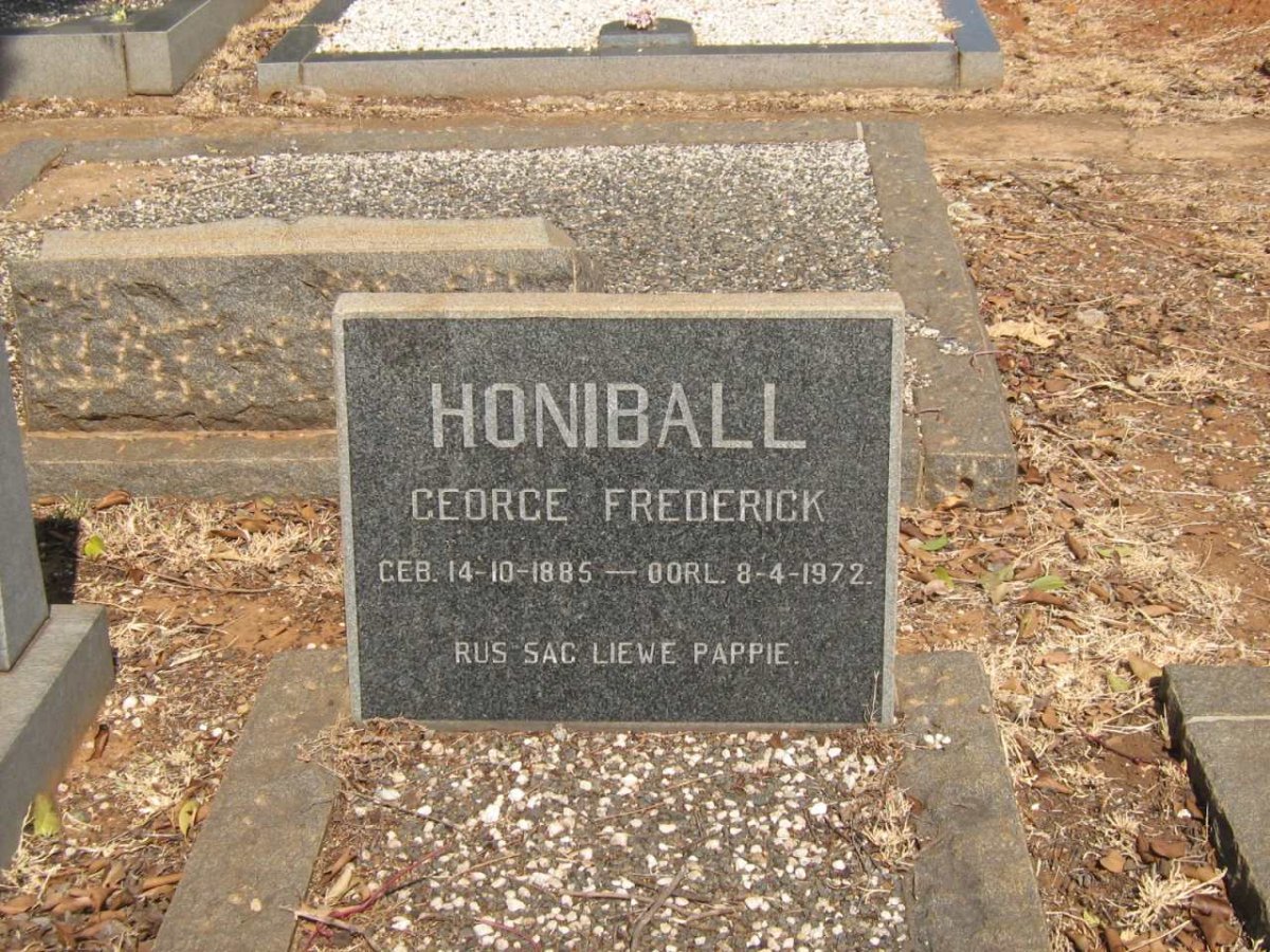 HONIBALL George Frederick 1885-1972