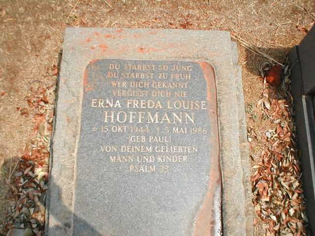HOFFMANN Erna Freda Louise nee PAUL 1944-1986