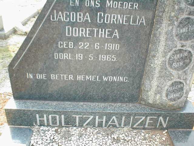 HOLTZHAUSEN Jacoba Cornelia Dorethea 1910-1965