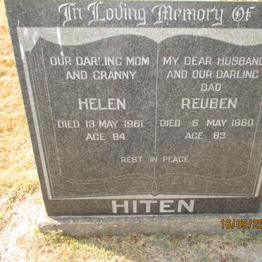 HITEN Reuben  -1960 &amp; Helen  -1961