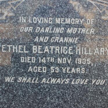 HILLARY Ethel Beatrice -1935