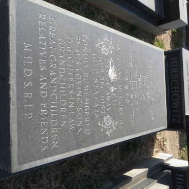 HIRSCHOWITZ Israel -1982 &amp; Sheina Rose -1977