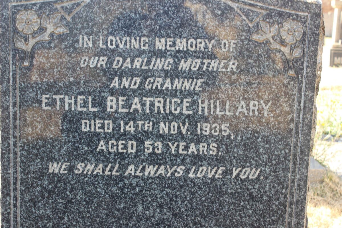 HILLARY Ethel Beatrice -1935