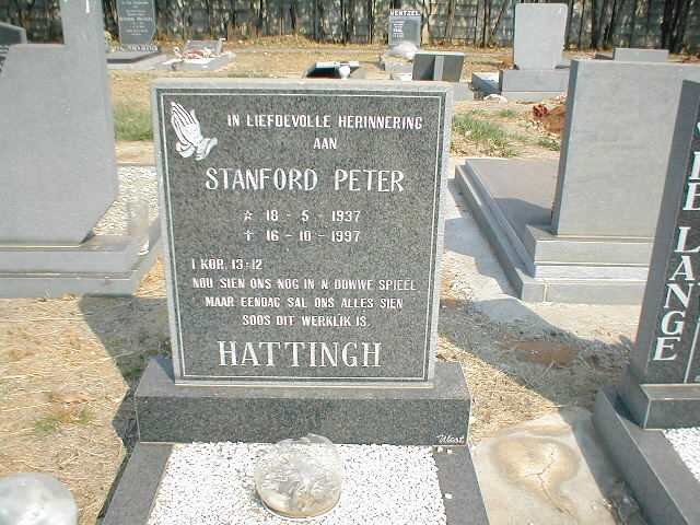 HATTINGH Stanford Peter 1937-1997