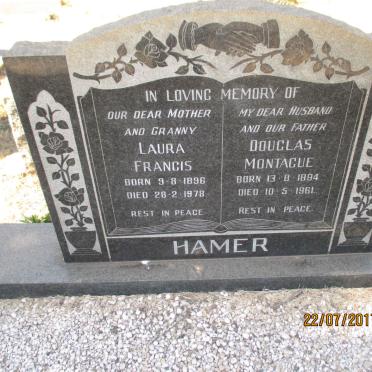 HAMER Douglas Montague 1894-1961 &amp; Laura Francis 1896-1978