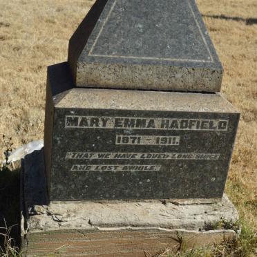 HADFIELD Mary Emma 1871-1911