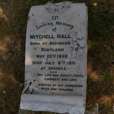 HALL Mitchell 1868-1915