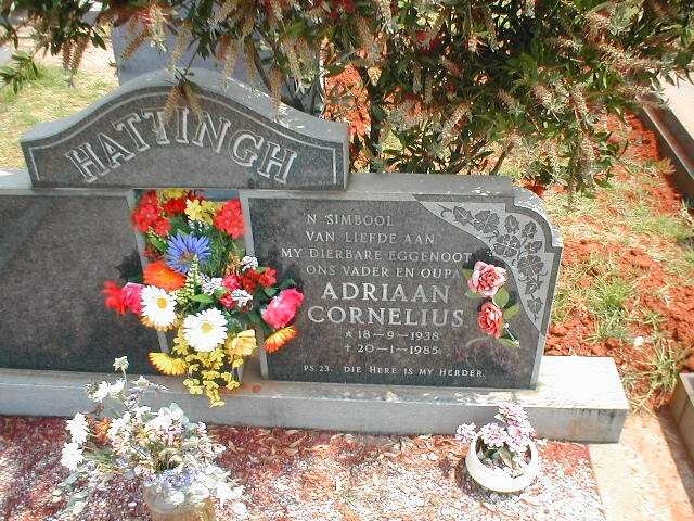 HATTINGH Adriaan Cornelius 1938-1985