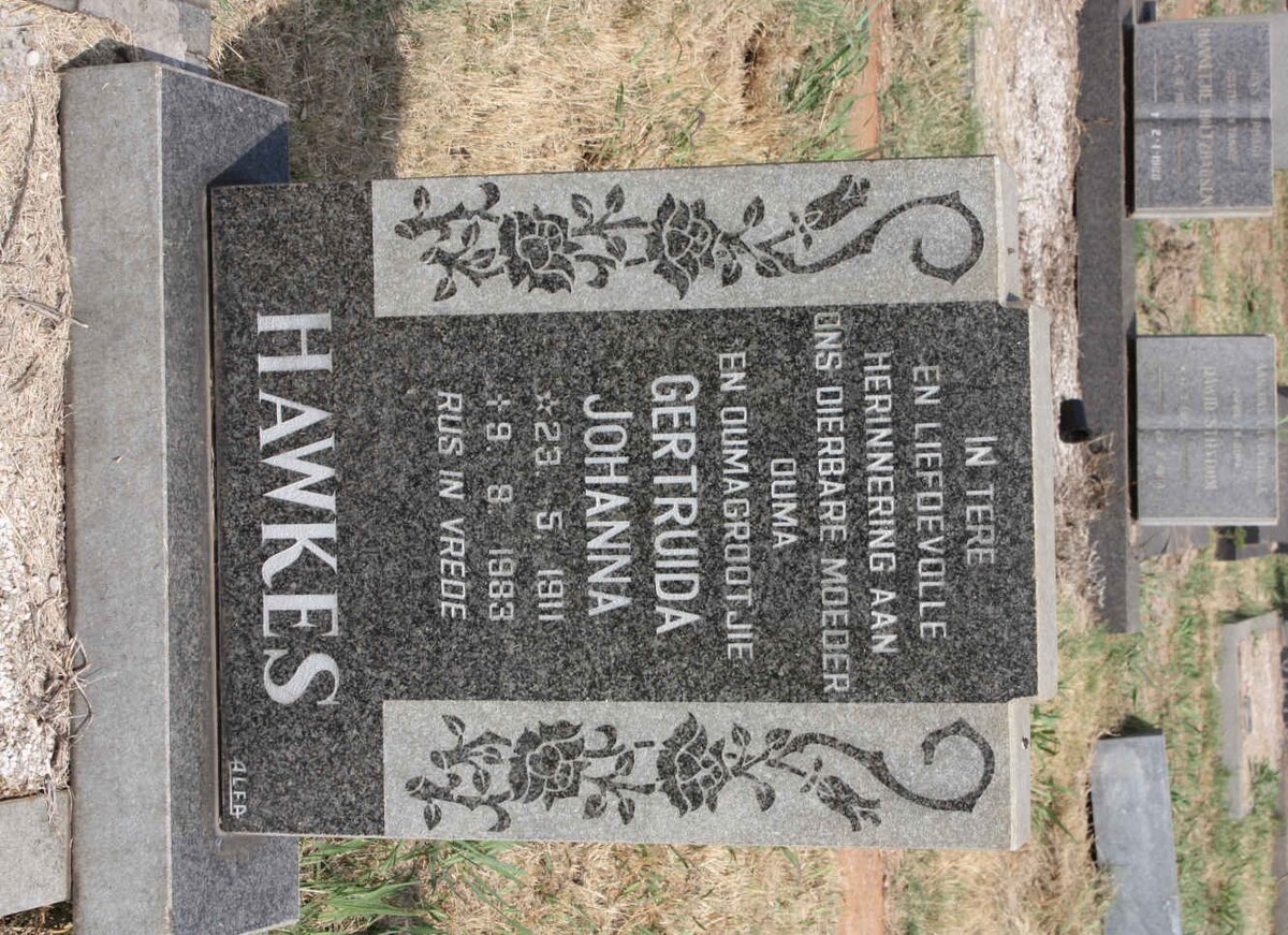 HAWKES Gertruida Johanna 1911-1983