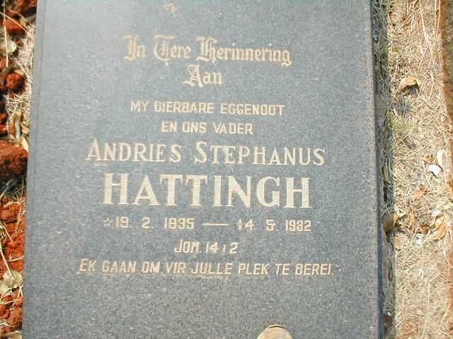 HATTINGH Andries Stephanus 1935-1982