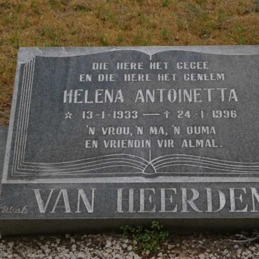 HEERDEN Helena Antoinetta, van 1933-1996