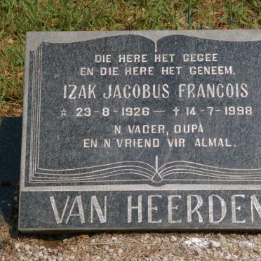 HEERDEN Izak Jacobus Francois, van 1926-1998