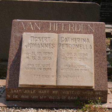 HEERDEN Ockert Johannes, van 1890-1975 &amp; Catherina Petronella 1894-1967
