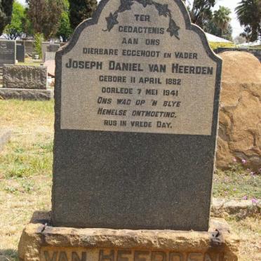 HEERDEN Joseph Daniel, van 1882-1941