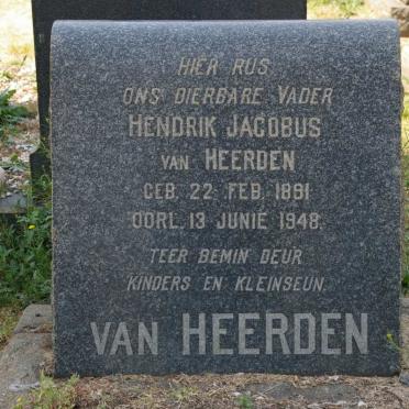 HEERDEN Hendrik Jacobus, van 1891-1948