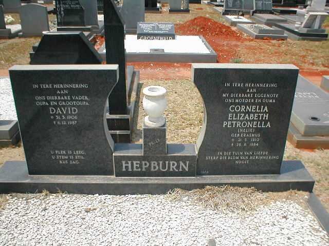 HEPBURN David 1906-1987 &amp; Cornelia Elizabeth Petronella ERASMUS 1910-1984