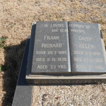 TAYLOR Frank Richard 1885-1938 &amp; Daisy Helen 1884-1962