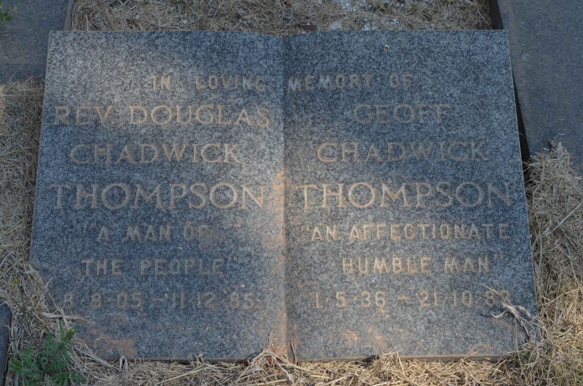THOMPSON Douglas Chadwick 1905-1985 :: THOMPSON Geoff Chadwick 1936-1983